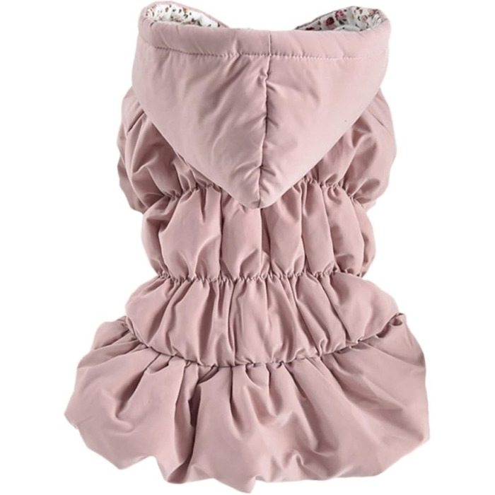 Теплий зимовий костюм для собак з капюшоном. Рожевий, XS. Підходить для чихуахуа, йоркширських терьєрів.