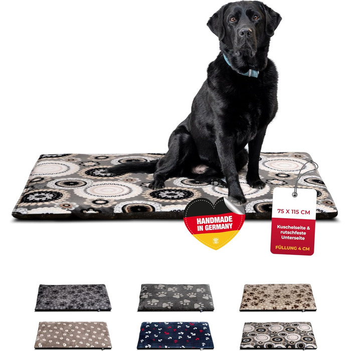 Підстилка для собак HS-Hundebett® XS (45x65 см) – неслизька та затишна з наповнювачем 3 см – ідеально для дивану, авто та переноски – виготовлено в Німеччині