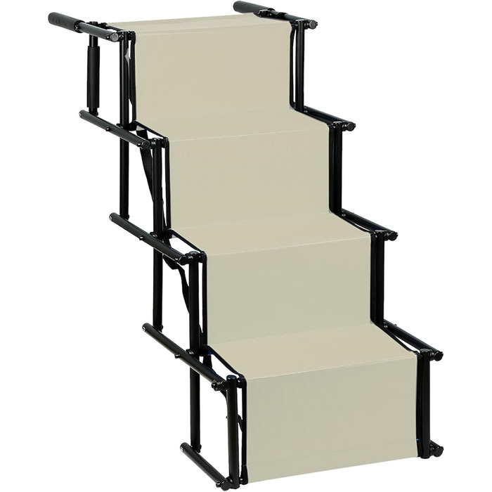 Рампа для собак Homewell - розкладна, до 70 кг, регульована - для маленьких, середніх, великих та хворих собак. Легко зберігати (Бежева)