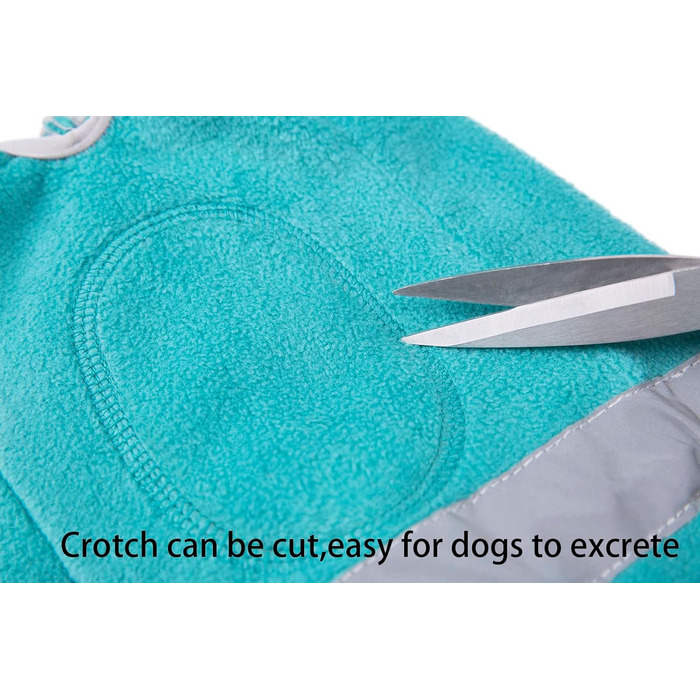 Теплий флісовий одяг для собак, зимовий, з довгим рукавом, для чотирилапих, регульований, для собак маленьких та середніх розмірів, розмір XS (Синій)