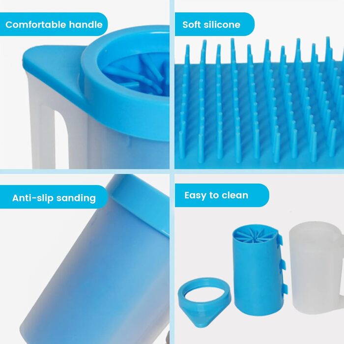 Очисник лап для собак DAGGEW з м'якої силіконової щітки, портативний, для дому та вулиці