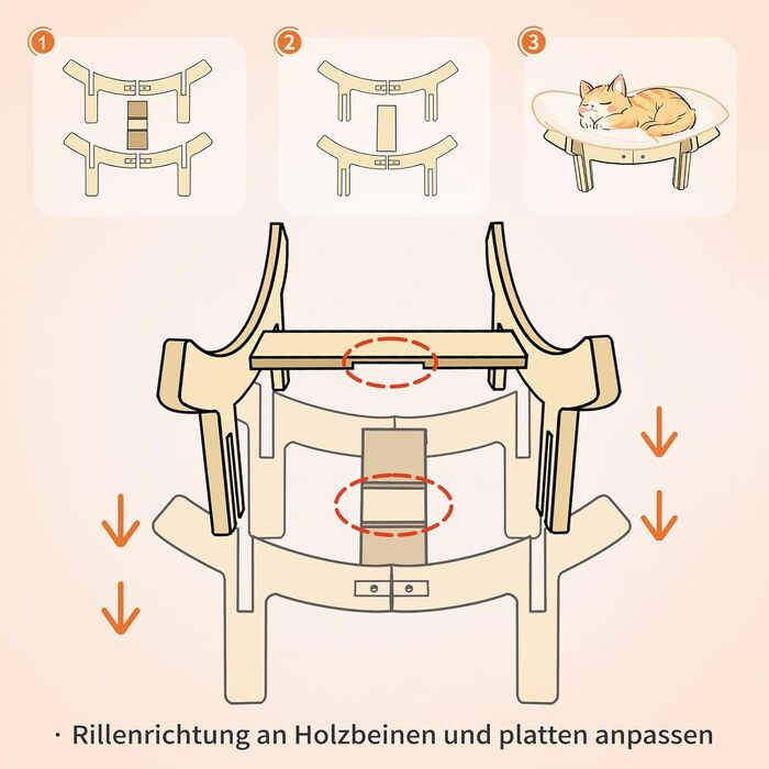 Кішка лежанка CheerPals, велика, 55x55 см, м'яка, біла, для котів усіх порід