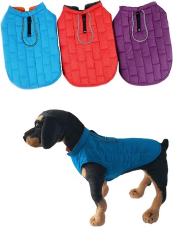 Водонепроникний жилет для собак Ealove, теплий зимовий одяг з флісом (Блакитний, S)