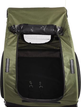 Причіп для велосипеда Flamingo Tybalt, зелений – 76 x 57 x 65,5 см, підходить для електровелосипедів, з відбивачами, практичний, довговічний та стильний