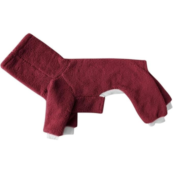 Зимовий комбінезон для собак – теплий флісовий костюм з принтом грейхаунд, комір-стійка, одяг для чотирилапих афганців (G, XL)