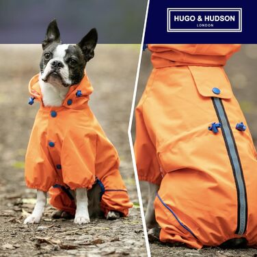Вітрозахисна куртка для собак Hugo & Hudson, капелюшок, зимовий теплий одяг, помаранчевий, M50