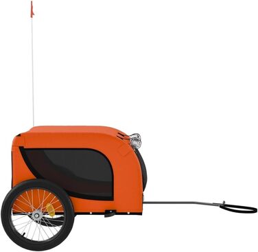 Причіп для велосипеда для собак Оранжево-чорний, Oxford-тканина та залізо, LH50049