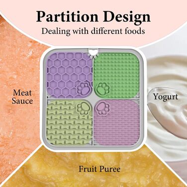 Килимок для годування собак, котів, цуценят: повільне годування, тренування, миска-лежанка з присосками