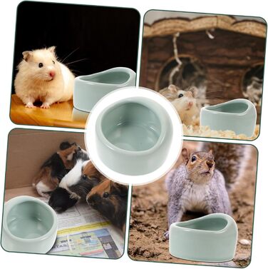 Набір мисок для хом'яків та дрібних тварин Ipetboom (2 шт.) - білий, миска для води та корму, аксесуари для домашніх тварин
