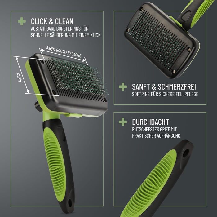 Буршляк для собак та котів ReaVET - самоочисна щітка для вичісування шерсті, для довгошерстих тварин