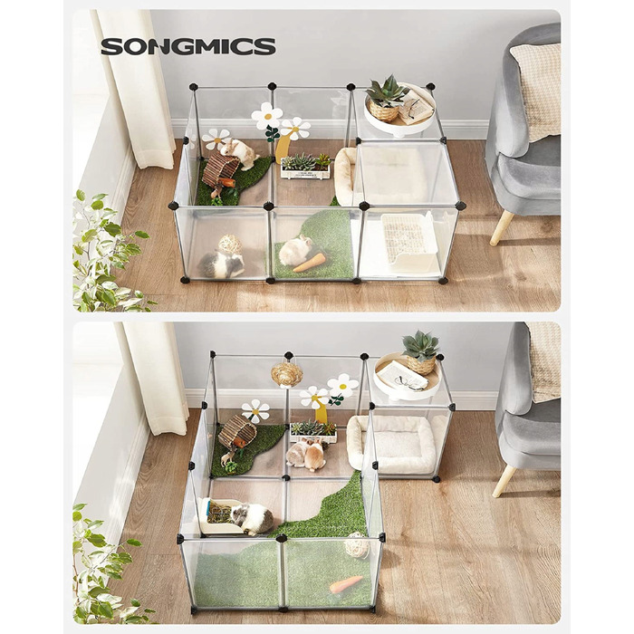 Клітка для кролів Songmics, 46 x 143 x 71 см