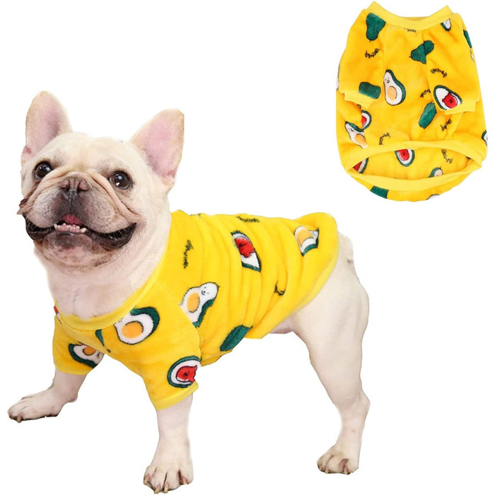 Теплий зимовий костюм для собак та котів YRRYGMN з м'якого флісу (колір: жовта авокадо) - XX-Large