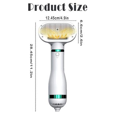 Фен для собак Kikuo 2-в-1, портативний для грумінгу, регульована температура, для собак та котів середніх та малих порід