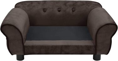 Диван для собак Tidyard: м'який лежак для домашніх тварин, коричневий, 72x45x30 см