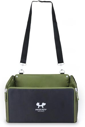 Транспортна переноска для собак UNITED PETS | Знімне миття інтер'єр | 100% R-Pet | Чорний, Рожевий | Складана | Сумісна з усіма авто | Переноска для тварин | Подорож | Розмір універсальний