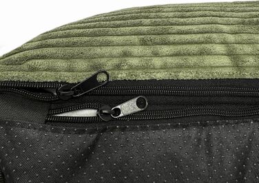 Ортопедичне ліжко для собак Elropet з м'якого корду, кошик для собак XS/S/M/L/XL (XXL 145x110x30 см), оливковий колір