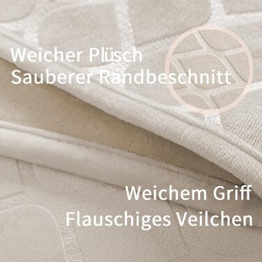 Водонепроникний килимок для собак, Outdoor, миючий, для великих собак, плюшевий, підходить для котів та диванів, сірий+бежевий (бежевий+бежевий, 80x100 см)