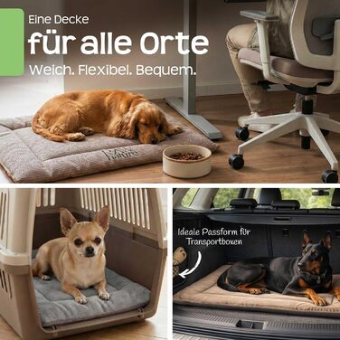 Лежанка для собак RAW Nature Hundedecke SAVO, XL, 110x70x4,5 см, м'яка, двостороння, для переносок, зелений колір