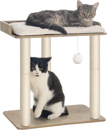 FourFurPets Когтеточка для котів, 56 см, 3 стовпи з сизалю, Greige