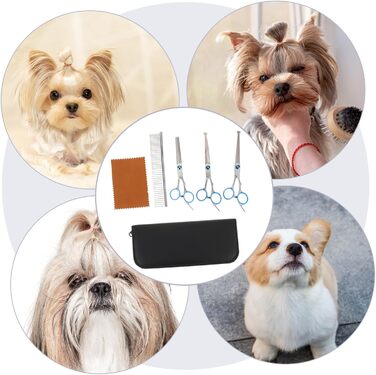 Професійні ножиці для собак Hohopeti: довговічні, з ергономічною ручкою, для грумінгу собак, котів та цуценят