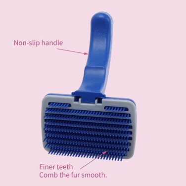 Щітка для собак та котів, грумінг для тварин, щітка для довгошерстих тварин, вичіска для собак та котів, 20x12 см, блакитна