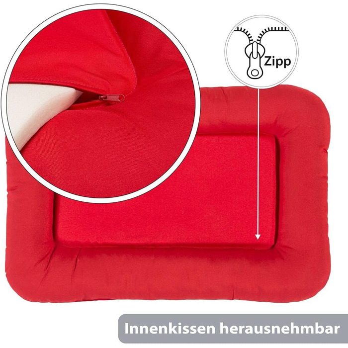 Ортопедичне ліжко для собак KAHU® з віскоеластичної піни (50x76 см) • М'яке та зручне ліжко для собак • Вологостійке та легко миється • Синій колір (89 x 66 x 8 см)