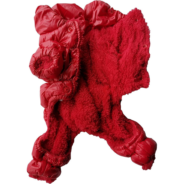 Флісовий комбінезон для собак, теплий зимовий одяг, стеганий, розмір L, червоний