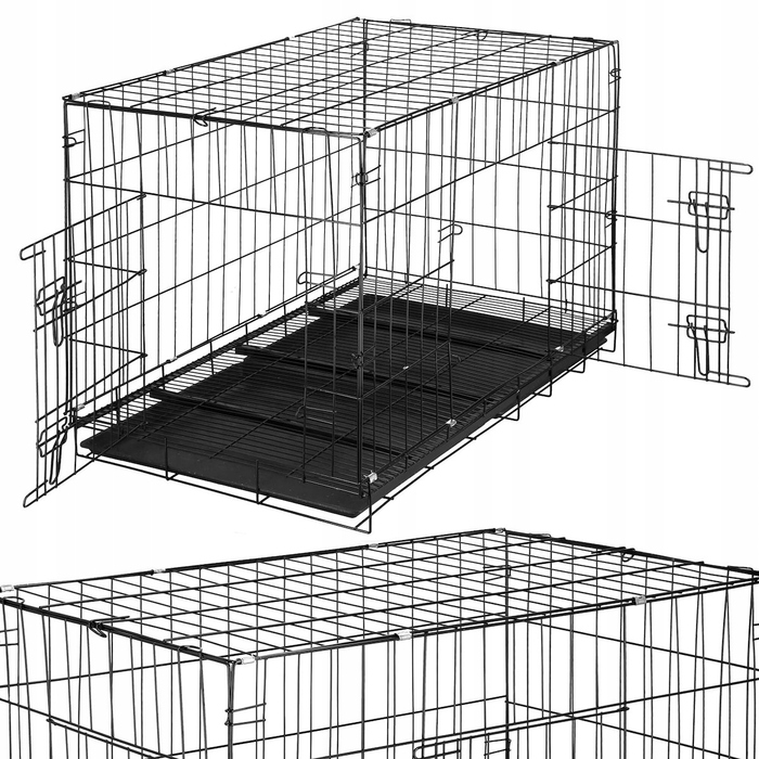 Металевий вольєр-клітка Springos для великих собак, 100 x 60 x 70 см