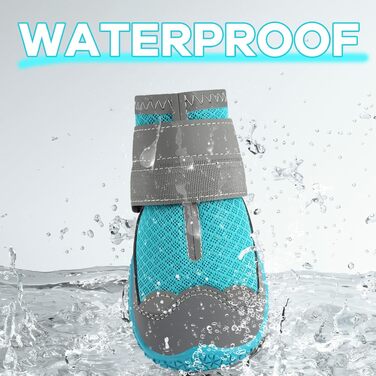 Водонепроникні чоботи для собак - захист від спеки та ковзання, універсальний розмір (Nr. 8, ширина 7,6 см)