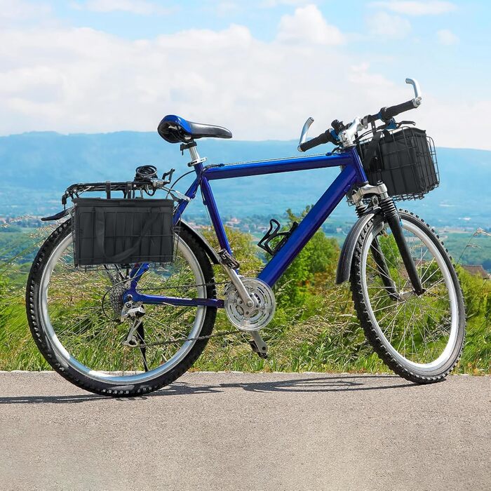 Складаний велосипедний кошик Spesh для передньої/задньої частини з PU-вкладишем, 33x20x22 см