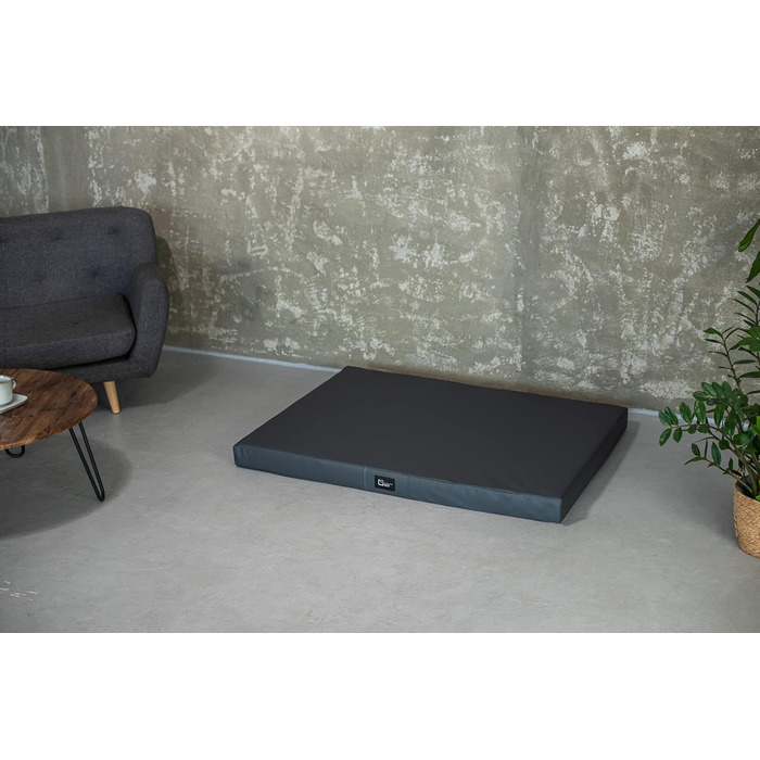 Килимок для собак Tina Grosse - лежанка для собак середніх та маленьких порід. Лежанка для собак з еко-шкіри, миється, водонепроникна, м'яка, довговічна, зносостійка, міцна (XXXL, 150x100x8 см, антрацит)