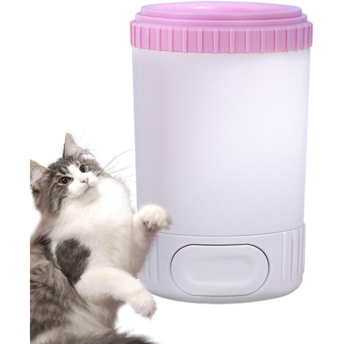 Автоматичний мийник лап для собак - мийка для брудних лап, силіконовий інструмент для догляду за лапами собак, підходить для малих, середніх собак (рожевий)