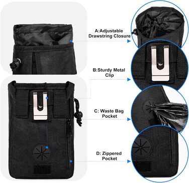 Чорна сумка-переноска для собак Modoker, велика, для подорожей, з кишенями для ласощів