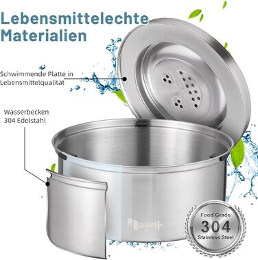 Нержавійна миска для води для собак Nayelf, 1л, анти-салю, не слизька, не протікає, для маленьких та середніх собак