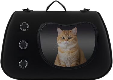 Сумка-переноска для собак та котів, чорна | Зручна, легка, для подорожей, пікніків, кемпінгу