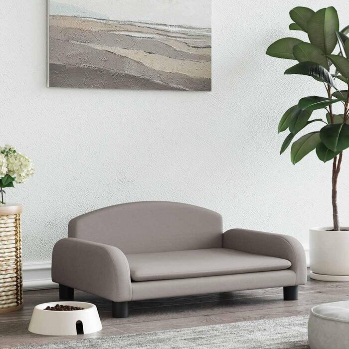 Крісло-ліжко для собак, м'яке ліжко для тварин, диванчик для маленьких собак та котів, тканина, 70 x 45 x 30 см, пудровий