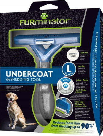 Щітка FURminator для собак з довгою шерстю (розмір L) для видалення підшерстя, 1 шт.