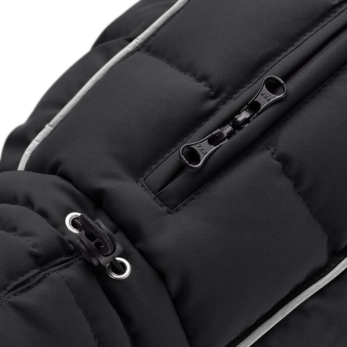 Теплий зимовий одяг для собак HUNTER Paxson: водонепроникний, з відбиваючими елементами, чорний, розмір 70