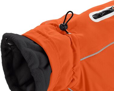 Теплий водонепроникний тег для такси для собак HUNTER NORDBY, оранжевий, з підкладкою, світловідбиваючий, для маленьких собак з довгим тілом, розмір 40