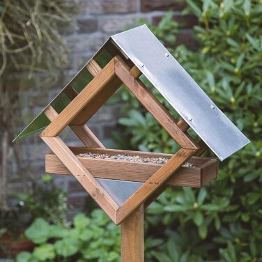 Годівниця для птахів Vogelfutterhaus Helsinki, дерев'яна, садова станція для підгодівлі