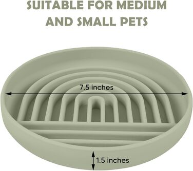 Силіконова миска для собак Slow Food, анти-нудотна миска, нековзна миска, силіконова миска для тварин (зелена)