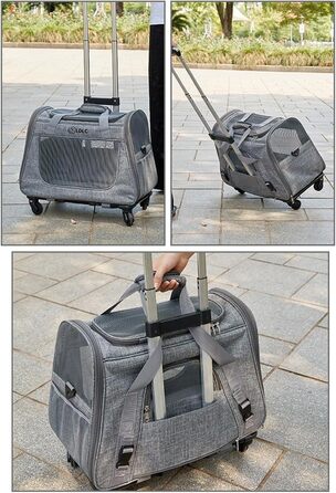 Транспортна сумка для кота на колесах 2 в 1: ідеальна для подорожей, ветеринара, авто, поїздів та літаків
