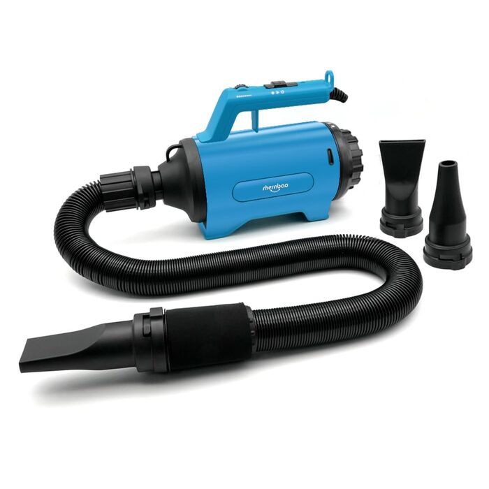 Фен для собак Blower Pet Dryer – сушарка для шерсті домашніх тварин з нагрівом, безступінчате регулювання, 3.8 PS, Peacock Blue