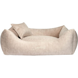 Диван Vogue XL 115x90 см, бежевий, лежак для собак, подушка, корзина