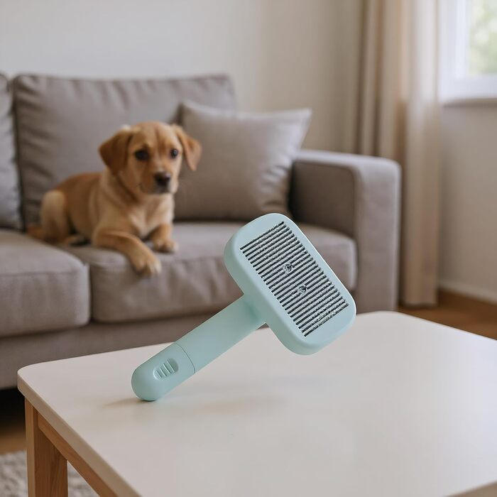 Щітка для видалення ворсу для собак і котів, самоочисна, для догляду за шерстю, масажна, для цуценят та кошенят