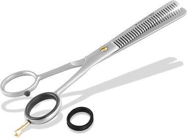 Професійна ножиця для собак, витоншування шерсті, 30 зубців, двостороння, 15.24 см, срібна