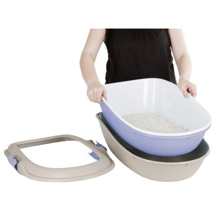 Туалет для котів Stefanplast Furba Maxi з сіткою та двома лотками, високий борт