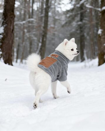 Теплий зимовий одяг для собак MYI, для маленьких, середніх та великих собак, сірий, розміри L (30 см), XL (35 см)