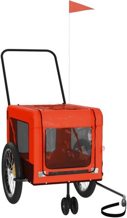 Трейлер для собак Oxford, 63x123x66 см, чорний (Model93916) / Трейлер для собак та котів, 135x68.5x73.5 см, оранжевий