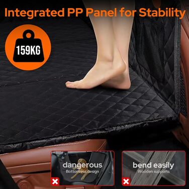 Захист для заднього сидіння автомобіля для собак: водовідштовхуючий килимок, універсальний для всіх авто, SUV та багажника, з металевим кліпом